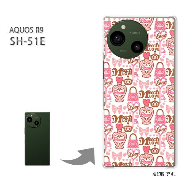SH-51E AQUOS R9 カバー ハードケース デザイン  シンプル・POP(ピンク)/sh5...