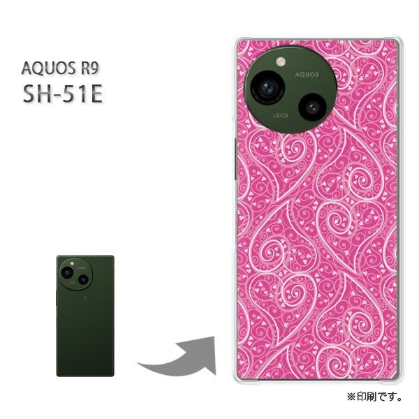 SH-51E AQUOS R9 カバー ハードケース デザイン ハート017/sh51e-PM017