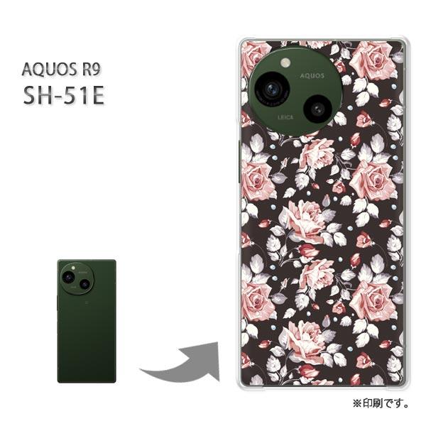 SH-51E AQUOS R9 カバー ハードケース デザイン バラ036/sh51e-PM036
