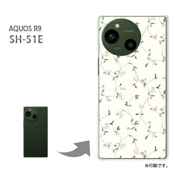 SH-51E AQUOS R9 カバー ハードケース デザイン フラワー044/sh51e-PM04...