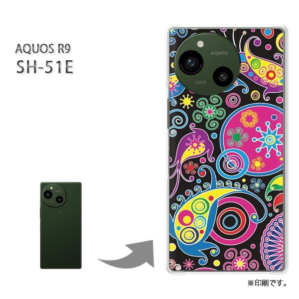 SH-51E AQUOS R9 カバー ハードケース デザイン サイケ064/sh51e-PM064