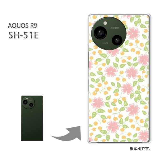 SH-51E AQUOS R9 カバー ハードケース デザイン フラワー072/sh51e-PM07...