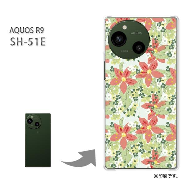 SH-51E AQUOS R9 カバー ハードケース デザイン フラワー085/sh51e-PM08...