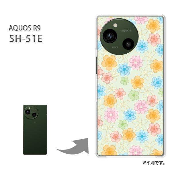 SH-51E AQUOS R9 カバー ハードケース デザイン フラワー096/sh51e-PM09...