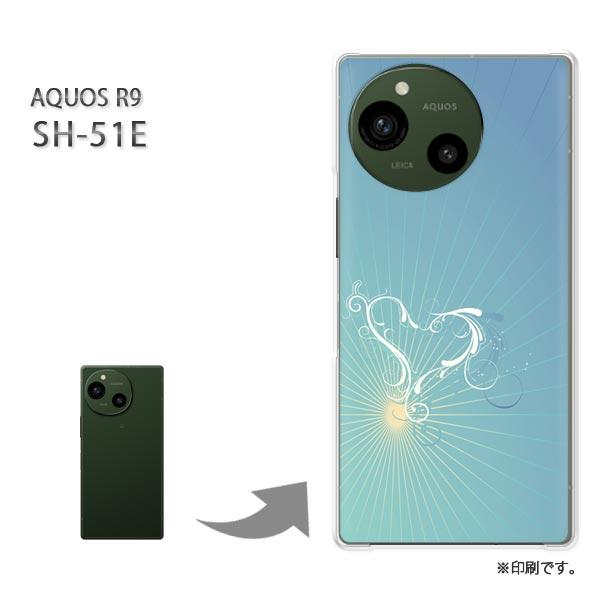 SH-51E AQUOS R9 カバー ハードケース デザイン ハート154/sh51e-PM154