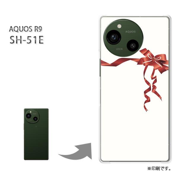 SH-51E AQUOS R9 カバー ハードケース デザイン リボン155/sh51e-PM155