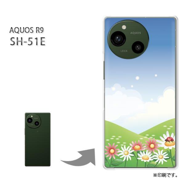 SH-51E AQUOS R9 カバー ハードケース デザイン フラワー165/sh51e-PM16...