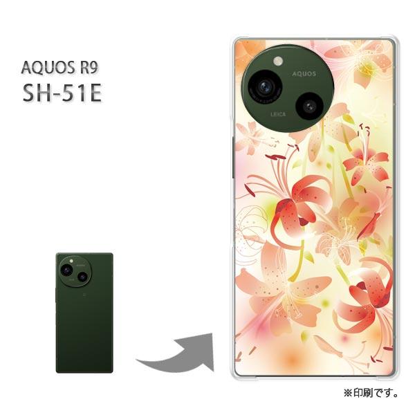 SH-51E AQUOS R9 カバー ハードケース デザイン フラワー169/sh51e-PM16...