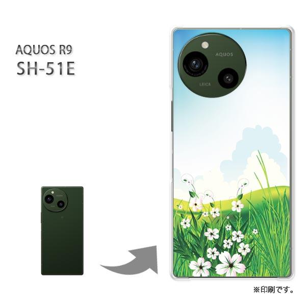 SH-51E AQUOS R9 カバー ハードケース デザイン フラワー172/sh51e-PM17...