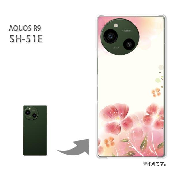 SH-51E AQUOS R9 カバー ハードケース デザイン フラワー173/sh51e-PM17...