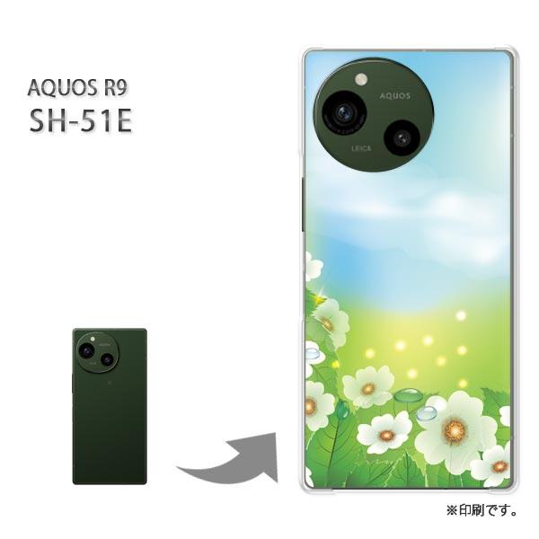 SH-51E AQUOS R9 カバー ハードケース デザイン フラワー186/sh51e-PM18...