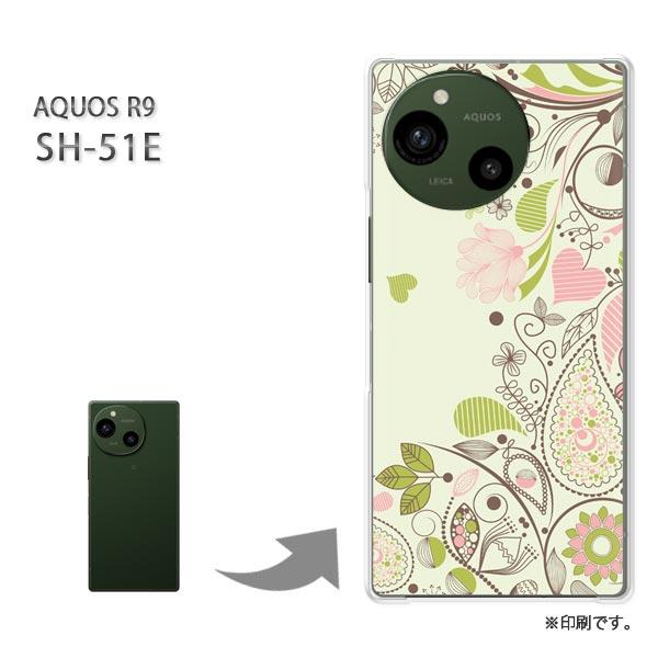 SH-51E AQUOS R9 カバー ハードケース デザイン フラワー267/sh51e-PM26...