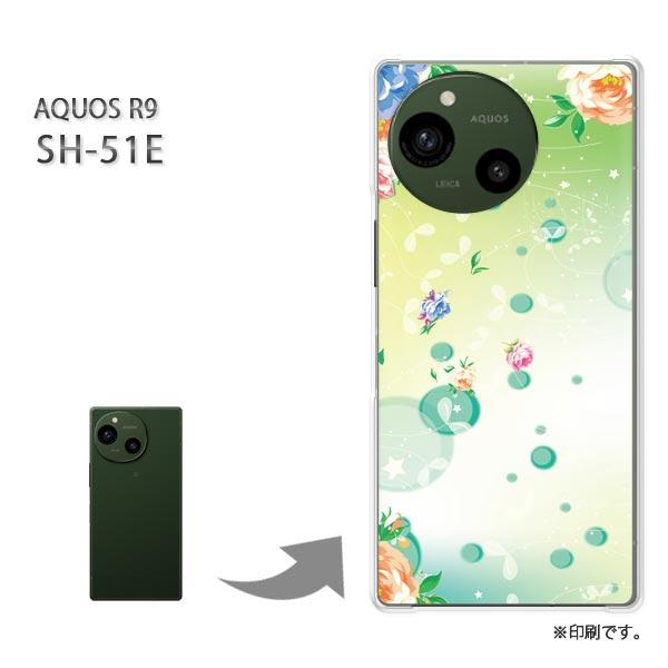 SH-51E AQUOS R9 カバー ハードケース デザイン フラワー270/sh51e-PM27...