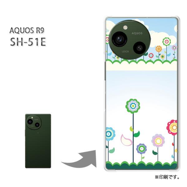 SH-51E AQUOS R9 カバー ハードケース デザイン フラワー276/sh51e-PM27...
