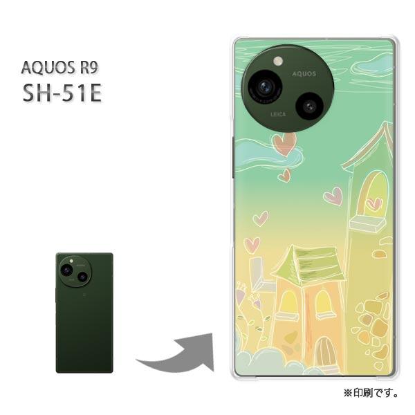 SH-51E AQUOS R9 カバー ハードケース デザイン ハート287/sh51e-PM287