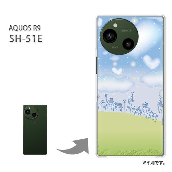 SH-51E AQUOS R9 カバー ハードケース デザイン ハート289/sh51e-PM289