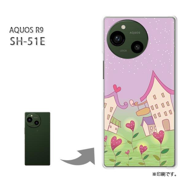 SH-51E AQUOS R9 カバー ハードケース デザイン ハート291/sh51e-PM291