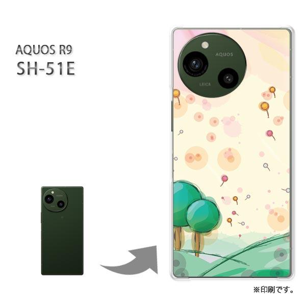 SH-51E AQUOS R9 カバー ハードケース デザイン フラワー292/sh51e-PM29...