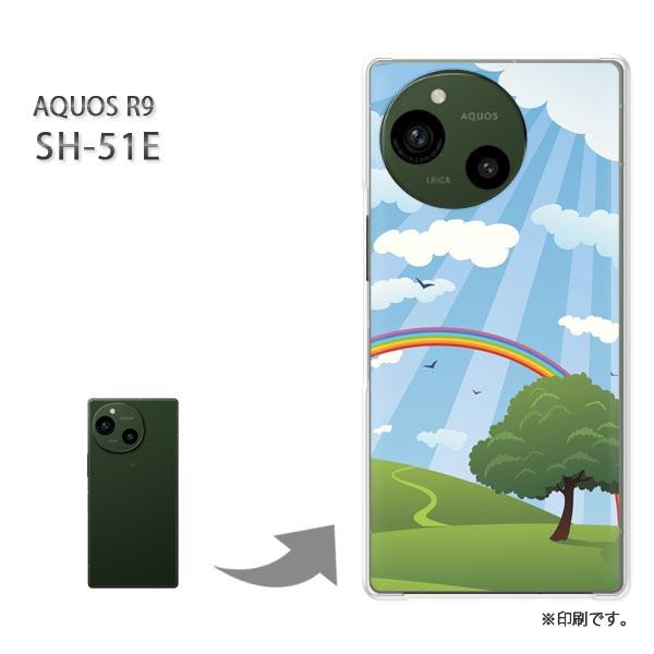 SH-51E AQUOS R9 カバー ハードケース デザイン 虹297/sh51e-PM297