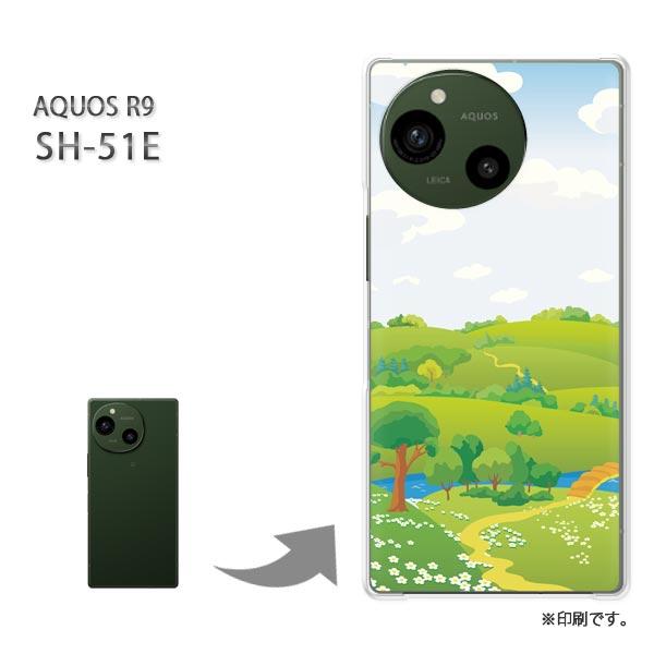 SH-51E AQUOS R9 カバー ハードケース デザイン 丘298/sh51e-PM298