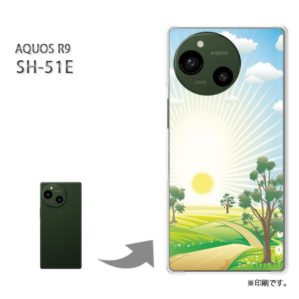 SH-51E AQUOS R9 カバー ハードケース デザイン 太陽299/sh51e-PM299