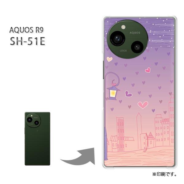SH-51E AQUOS R9 カバー ハードケース デザイン ハート314/sh51e-PM314