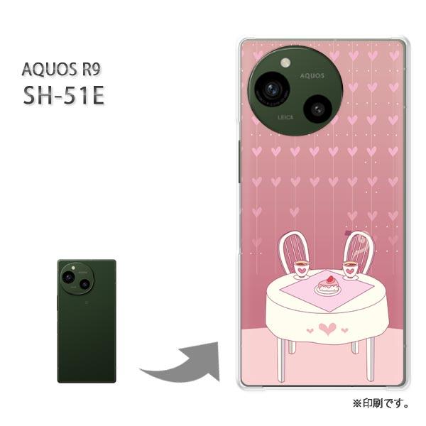 SH-51E AQUOS R9 カバー ハードケース デザイン ハート318/sh51e-PM318