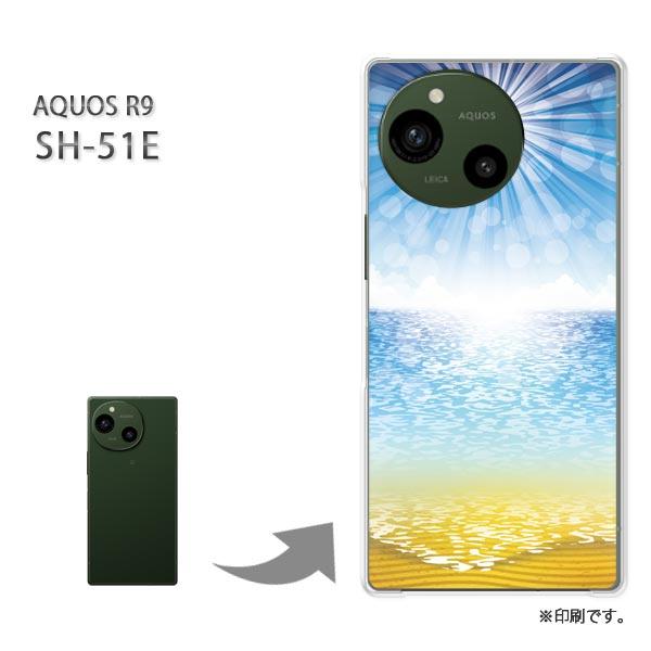 SH-51E AQUOS R9 カバー ハードケース デザイン 海344/sh51e-PM344