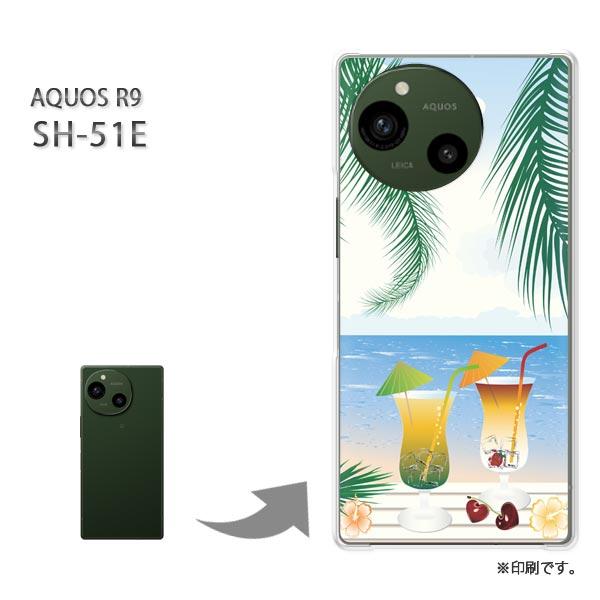 SH-51E AQUOS R9 カバー ハードケース デザイン 海346/sh51e-PM346