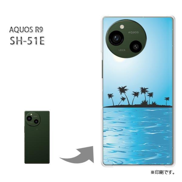 SH-51E AQUOS R9 カバー ハードケース デザイン 海348/sh51e-PM348