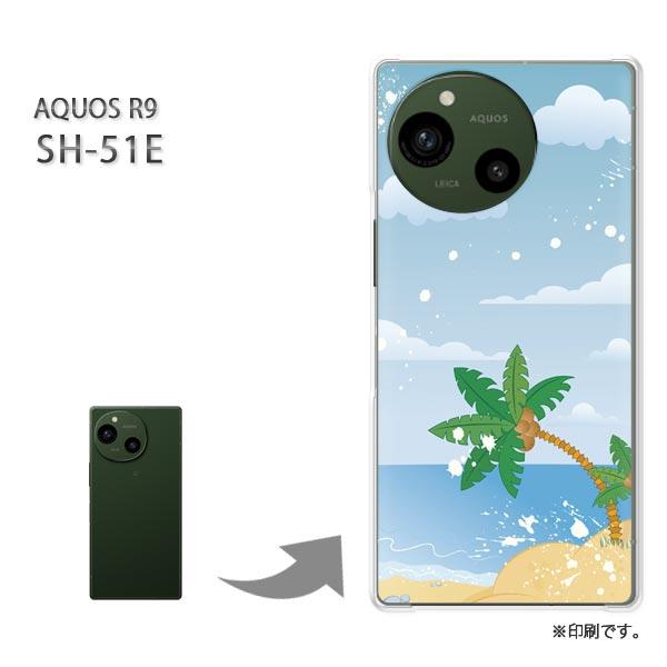 SH-51E AQUOS R9 カバー ハードケース デザイン 海349/sh51e-PM349