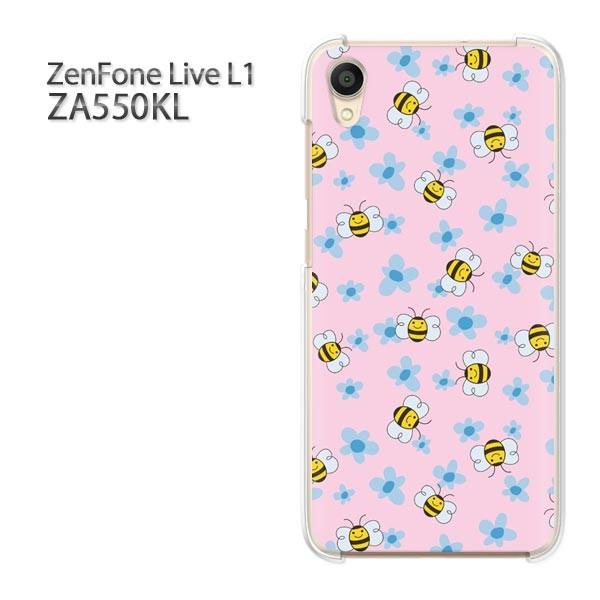 ゆうパケ送料無料 Zen Fone Live L1 ZA550KL ハードケース デザイン 蜂・フラ...