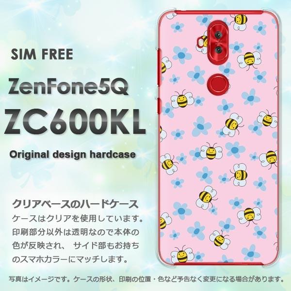 ゆうパケ送料無料 Zen Fone5Q ZC600KL ハードケース デザイン 蜂・フラワー110/...