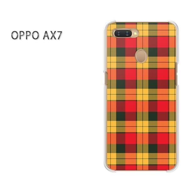 AX7 ケース カバー OPPO 楽天モバイル デザイン ゆうパケット送料無料  チェック3（赤）/...