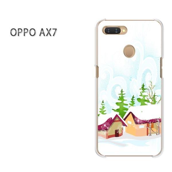 AX7 ケース カバー OPPO 楽天モバイル デザイン ゆうパケット送料無料冬・シンプル・雪(白)...