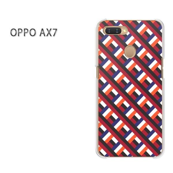 AX7 ケース カバー OPPO 楽天モバイル デザイン ゆうパケット送料無料チェック(赤)/ax7...