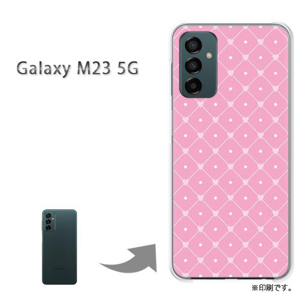 Galaxy M23 5G カバー ハードケース デザイン ゆうパケ送料無料 ハートドット・白/ga...