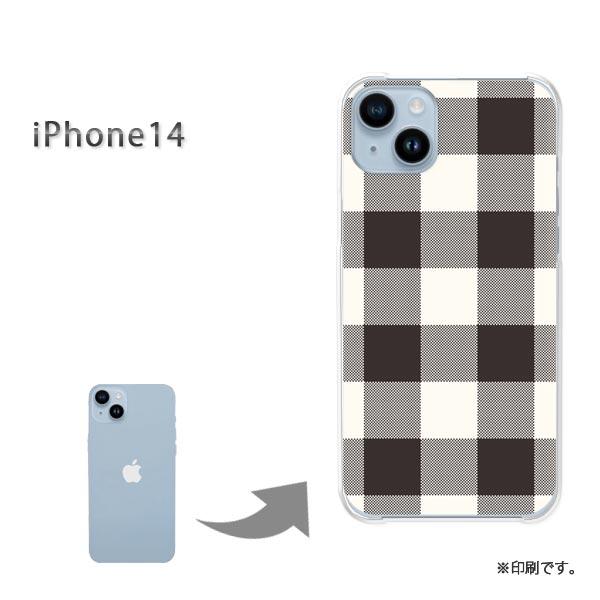 iPhone14 iphone14 カバー ハードケース デザイン ゆうパケ送料無料 チェック2（白...