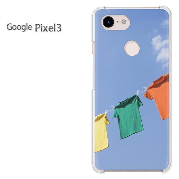 ゆうパケ送料無料 Google Pixel3  シンプル・Tシャツ(ブルー)/pixel3-pc-n...