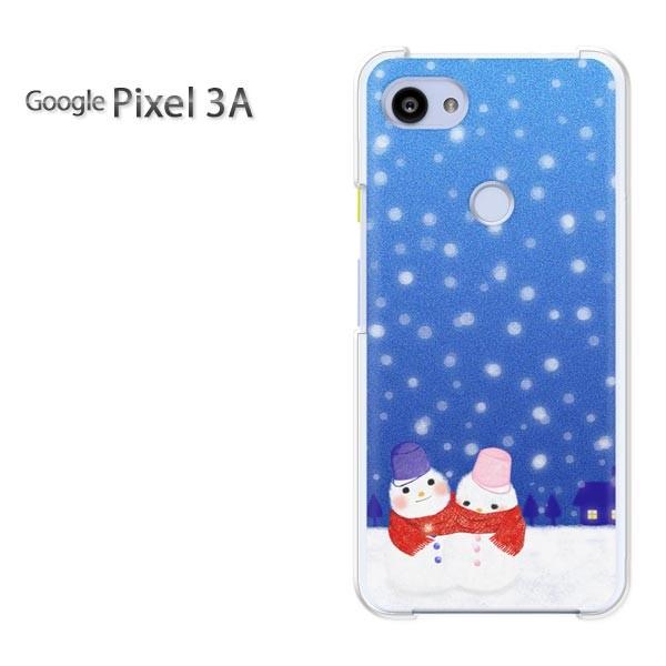 ケース Google Pixel 3A デザイン ハードケース ゆうパケ送料無料 雪だるま（B）/p...