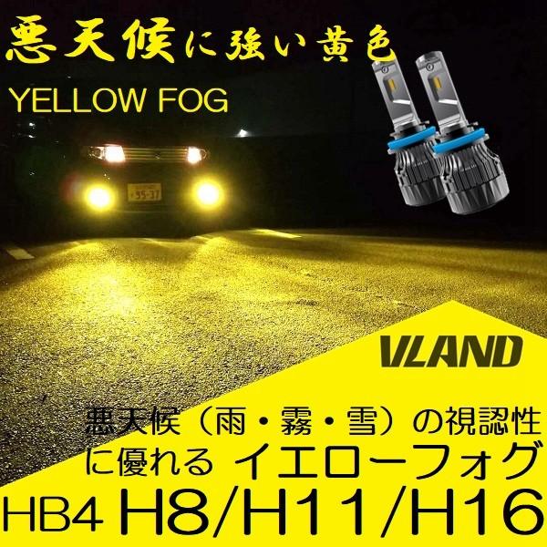 【新モデル】VLAND LED フォグ バルブ H8H11H16HB4 イエロー ホワイト 黄色 白...