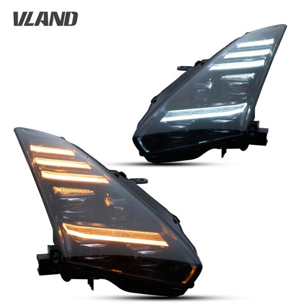 VLAND ニッサン R35 GT-R GTR 三眼ヘッドライト オープニング機能付 流れるウインカ...