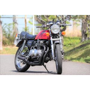 ホンダ CB400Fマフラー フルエキゾースト　タコ足直管タイプ 《DEXT》4-1 耐熱ブラック ...