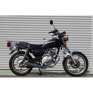 スズキ GN125・GN125H・GN125-2F用 エキゾーストマフラー QUIET　クロムメッキ　ORM製