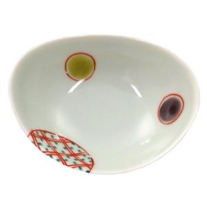 波佐見焼 康創窯 錦丸紋 楕円小付け 55170