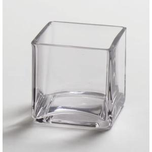 ガラス花瓶 BBG- 219S 8cm×8cm×高さ8cm 重量：約440g 生花 多肉 カラーサンドなど多用途に