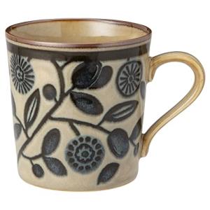 マルサン近藤 マグカップ 340ml 花とオリーブ 民芸 北欧 ヴィンテージ おうち カフェ 食器 カップ コップ クラシコ 日本製 21836