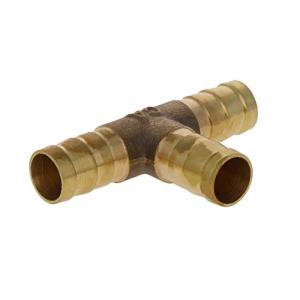 MroMax バーブホースフィッティング 真鍮バーブホース T型 バーブの長さ15mm 47*28.5mm ホースコネクター 真鍮ホース継手