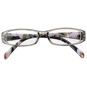 おしゃれな メガネ屋さんの 老眼鏡 シニアグラス フラワー ブラック +1.50 (専用ケース付) 4510-15｜tomy-zone