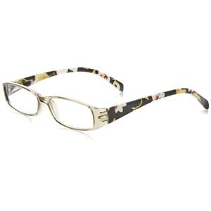 おしゃれな メガネ屋さんの 老眼鏡 シニアグラス フラワー ブラック +2.00 (専用ケース付) 4510-20｜tomy-zone